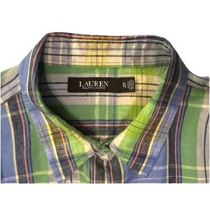 Lauren Ralph Lauren XL Plaid Button Down Shirt Classic Fit Long Sleeve
